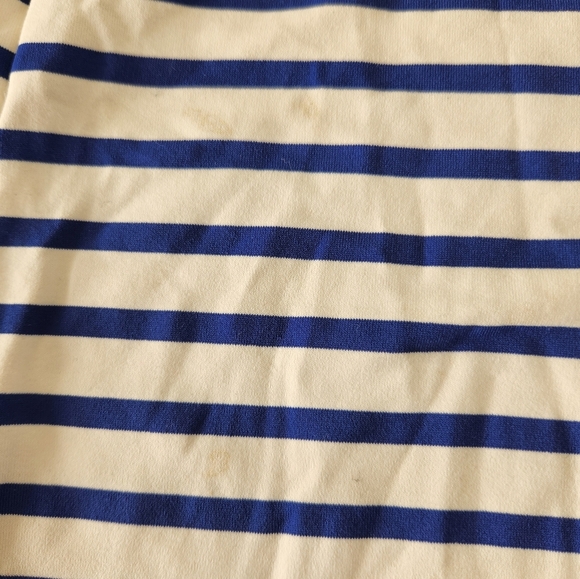 Saint James Propriano Form Fit Nautical Stripe Navy White Mini Dress - Picture 5 of 9